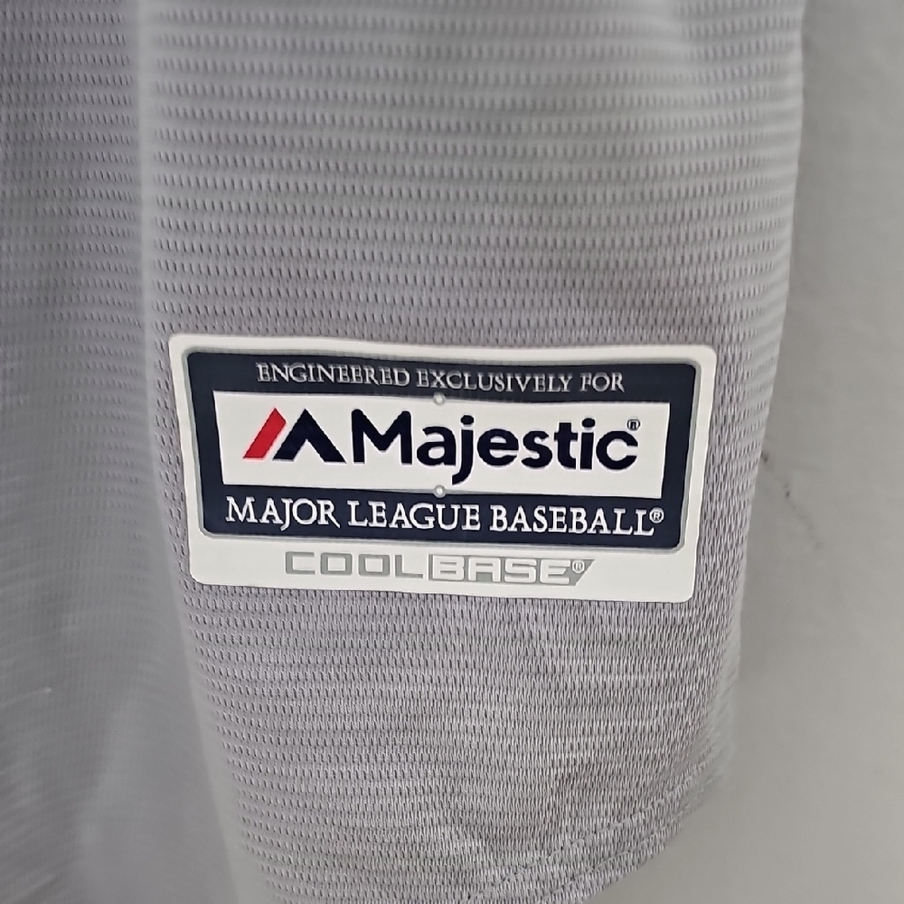 Majestic Gray New York Mets Button-Up Jersey - Picture 2 of 4